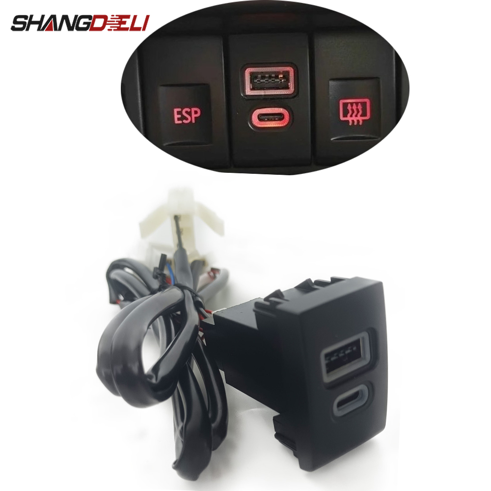 Usb C Power Adapter - 1PC Autolader Socket QC3.0 Dual PD