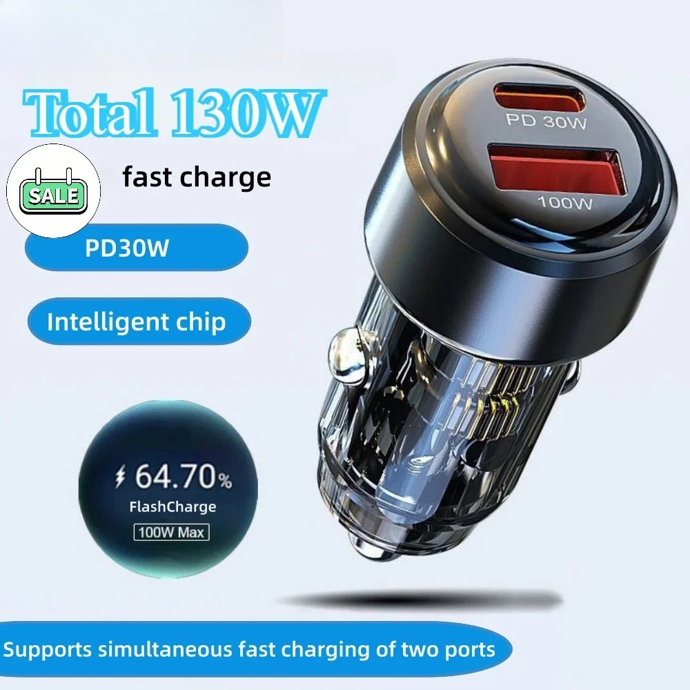 Usb C Power Adapter - Totaal 130 W USB Autolader Adapter
