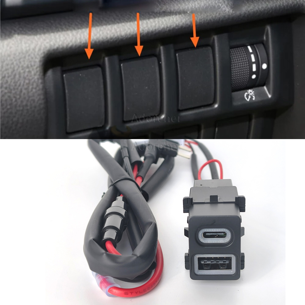 Usb C Power Adapter - Gemodificeerde auto USB QC3.0 Type-C PD-aansluiting