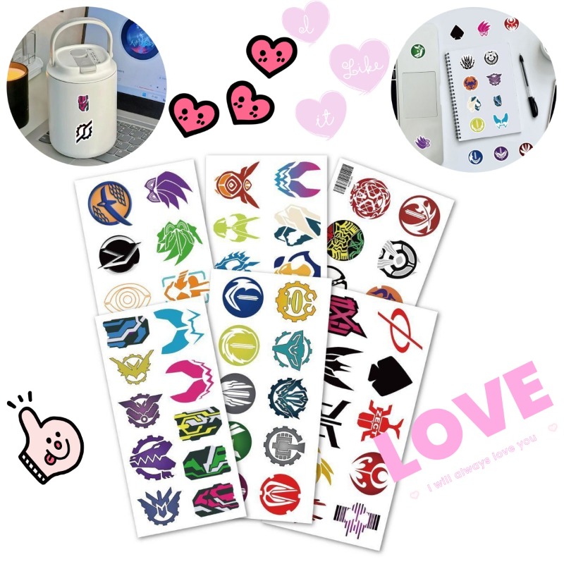 Laptop Original Accessories - 60 vellen Kamen Rider logo-stickers creatieve