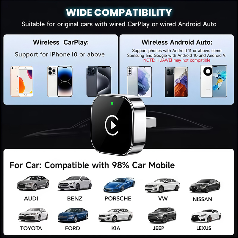2-in-1 draadloze CarPlay-adapt - Usb C Power Adapter recensie en prijs