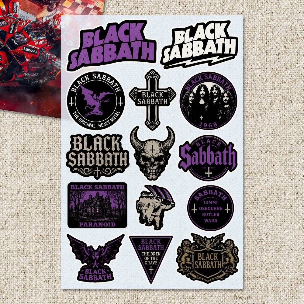 B-LACK S-ABBATH Stickers Moto  - Laptop Accessories Wallpaper recensie en prijs