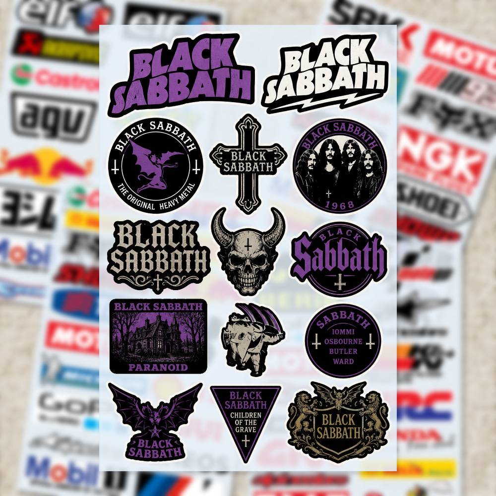 B-LACK S-ABBATH Stickers Moto  - Laptop Accessories Wallpaper recensie en prijs