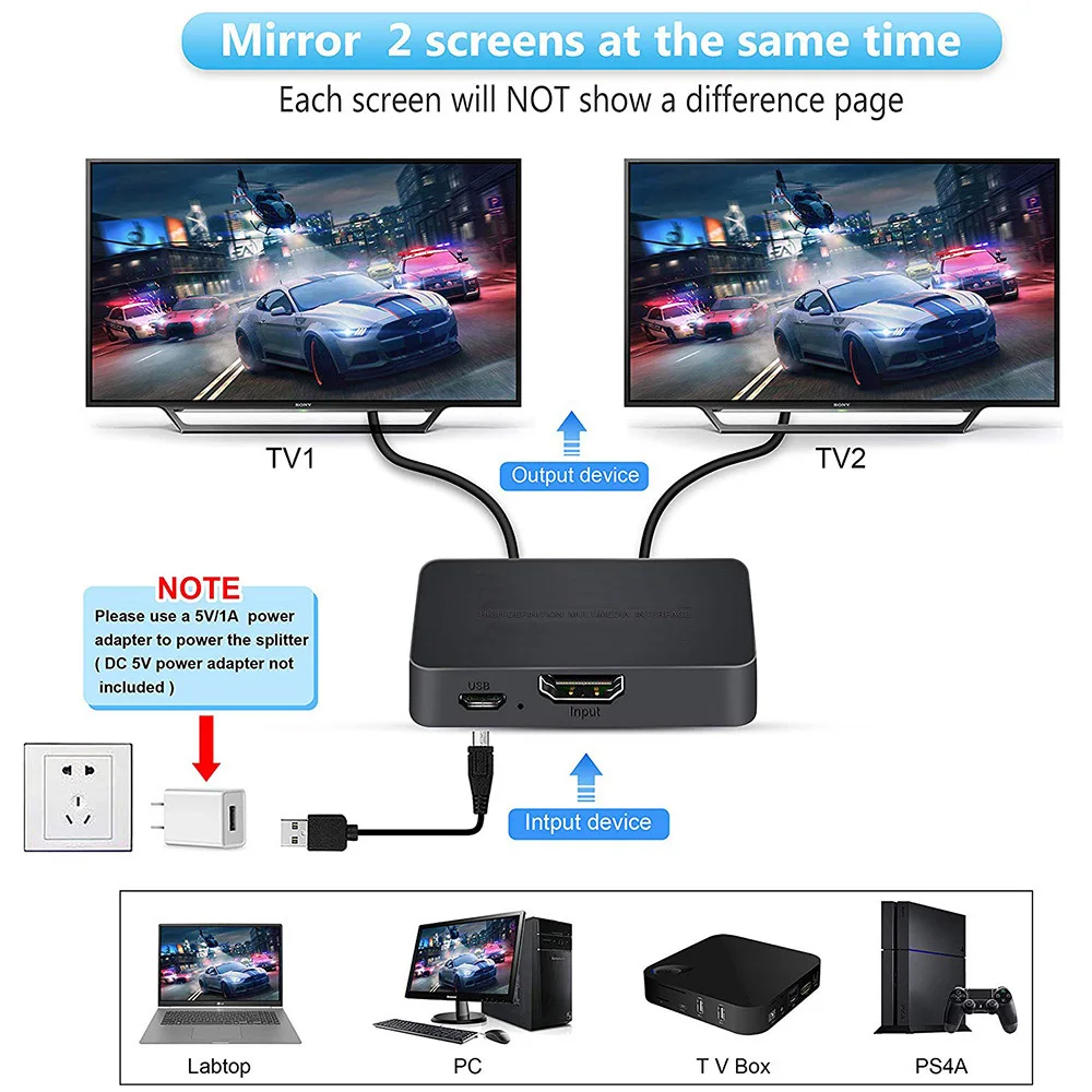 4K HDMI-compatibele 1x2 splitt - Xbox Laptop Accessories recensie en prijs
