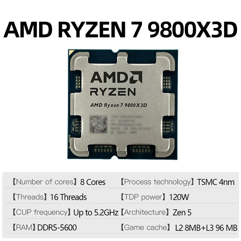AMD Ryzen 7 9800X3D R7 9800X3D - Amd Cpu Ryzen 7 recensie en prijs