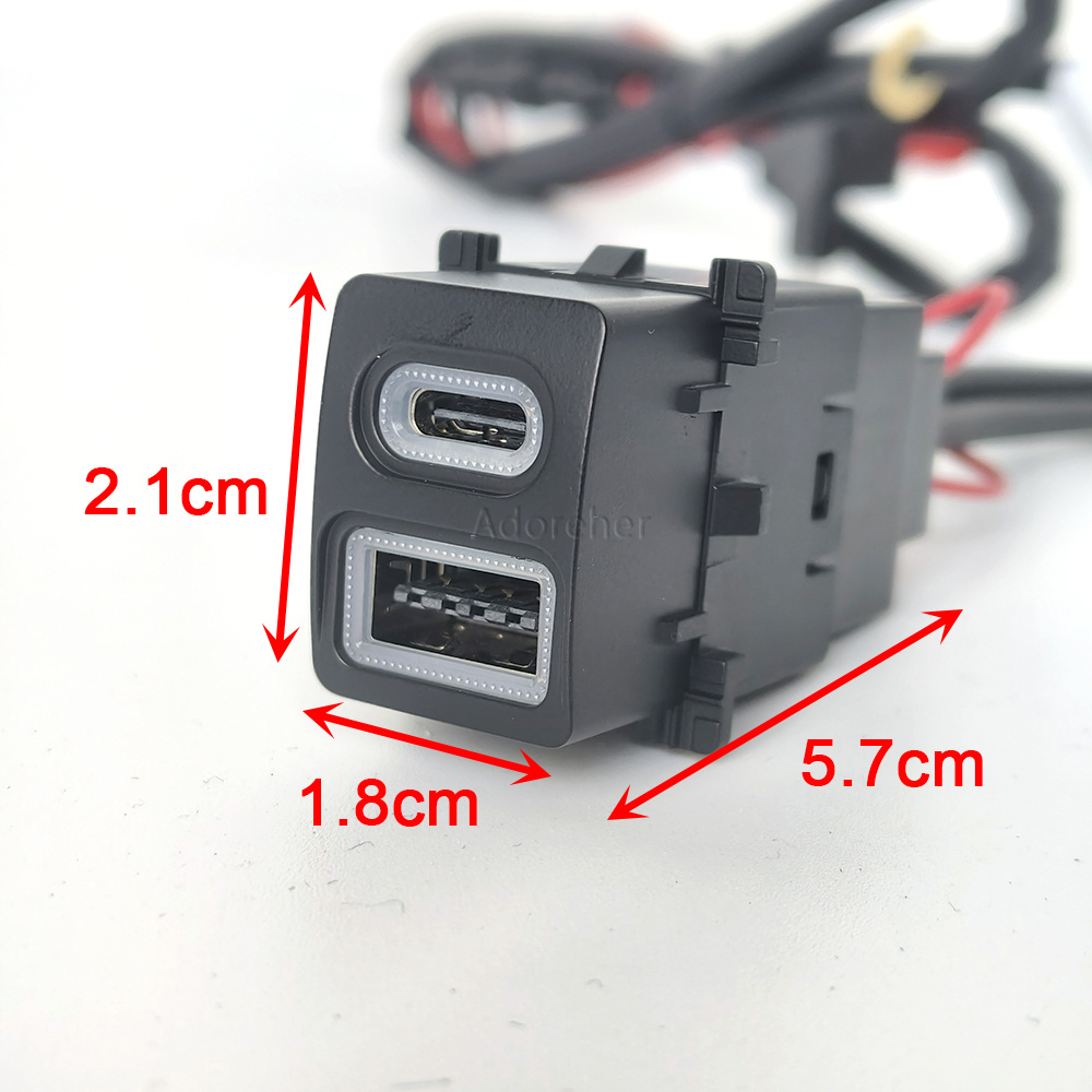Gemodificeerde auto USB QC3.0  - Usb C Power Adapter recensie en prijs